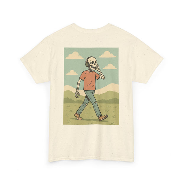 Casual Graphic Tee with Skull Design