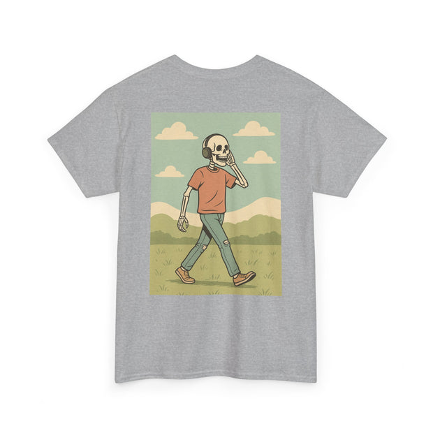 Casual Graphic Tee with Skull Design