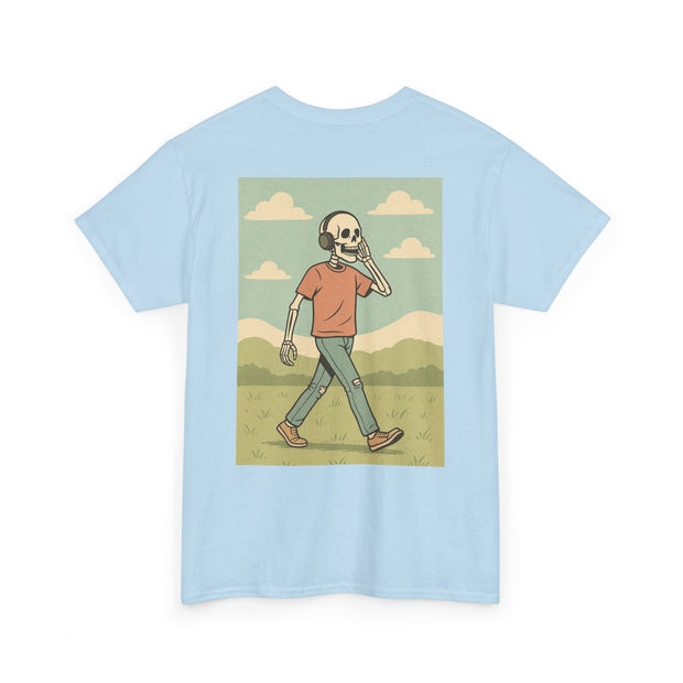Casual Graphic Tee with Skull Design