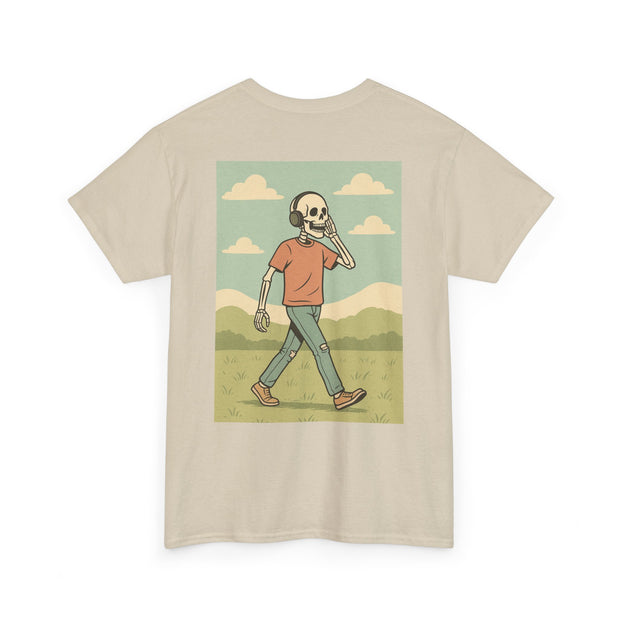 Casual Graphic Tee with Skull Design