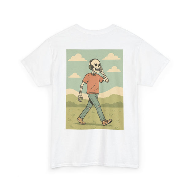 Casual Graphic Tee with Skull Design